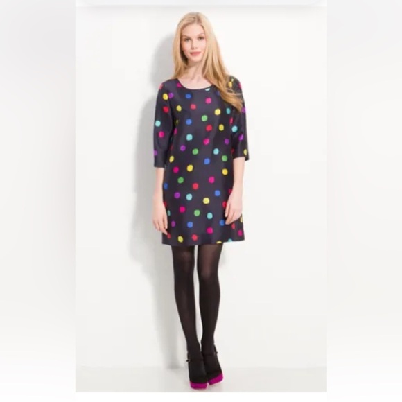 Kate Spade Belina Rainbow Polka Dot Shift Dress Size Small - Picture 4 of 11